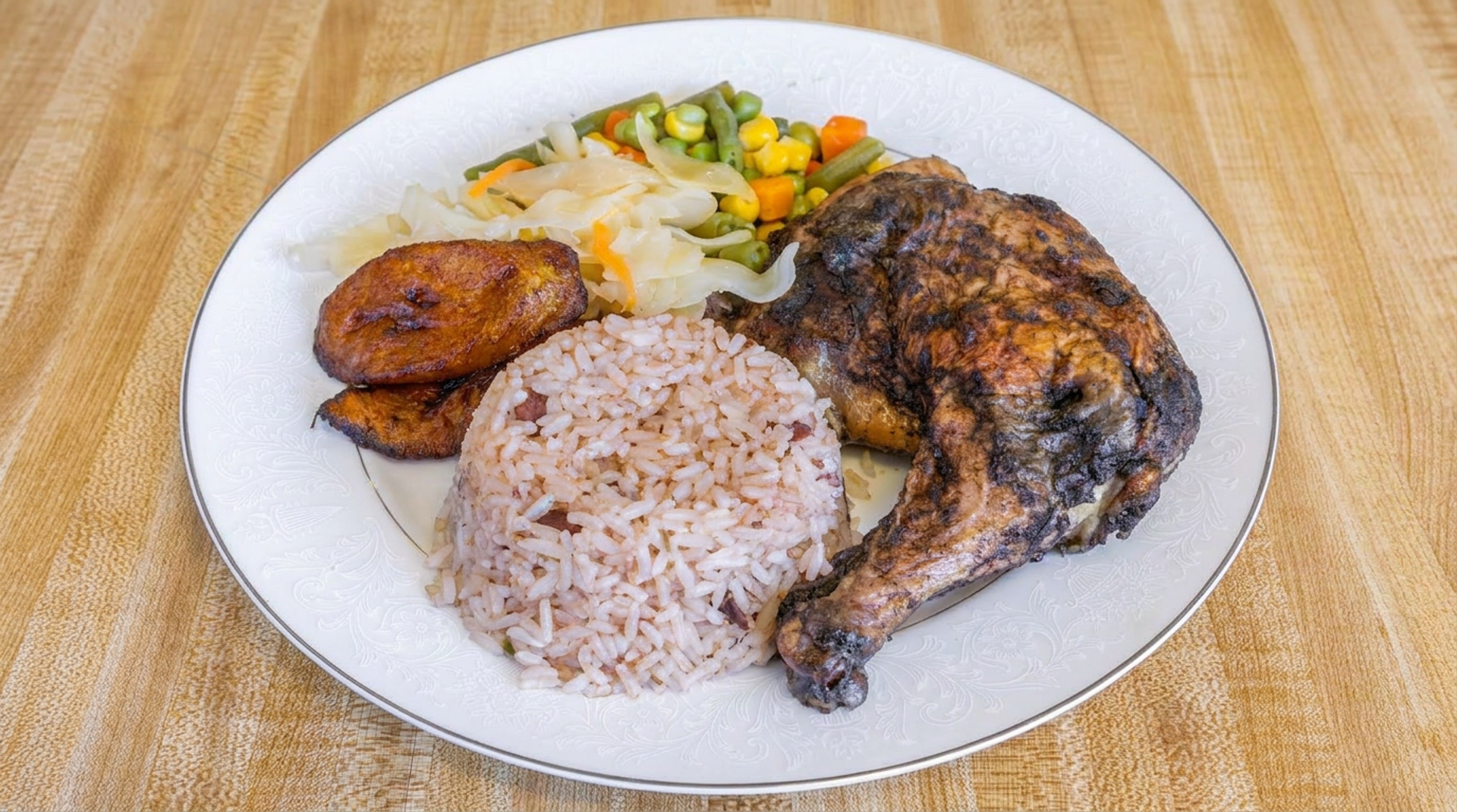 Start with the jerk chicken